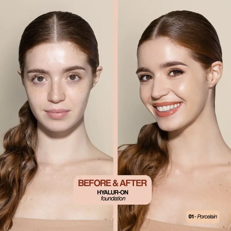 Skin Proof Hyalur-On Foundation 01 Porcelain - Fondotinta miniatura 3