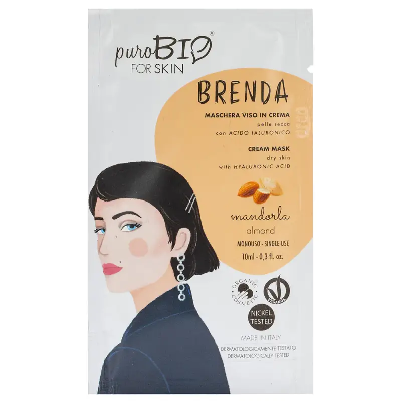 Viso BRENDA Maschera Viso In Crema - Pelle Secca - MANDORLA - Maschera viso idratante
