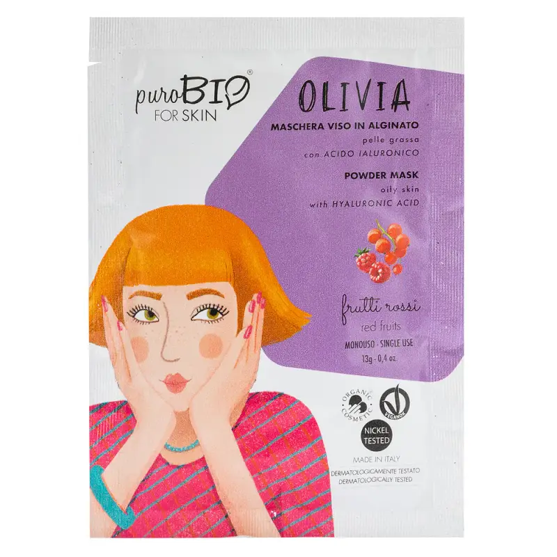 Viso OLIVIA Maschera Viso Peel Off - Pelle Grassa - FRUTTI ROSSI - Maschera viso purificante