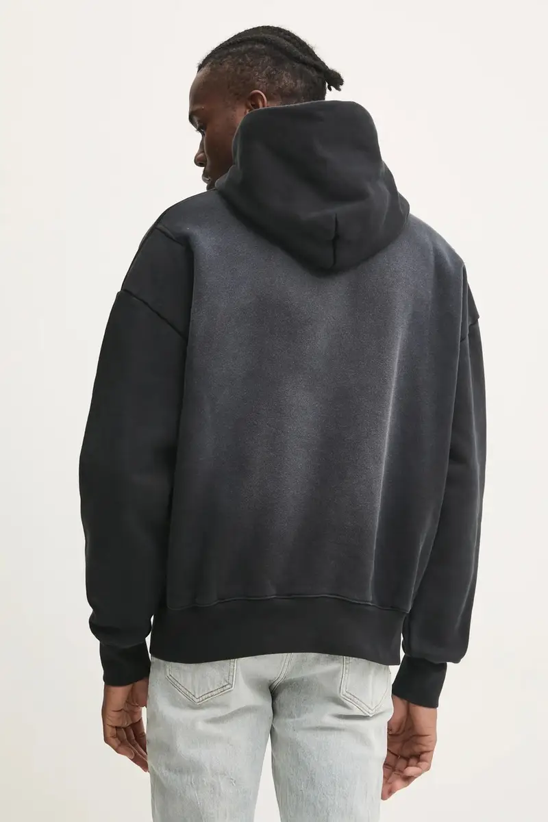 felpa in cotone HWT FLEECE PO HOODY uomo colore grigio con cappuccio con applicazione P401-HBSS125 miniatura 3