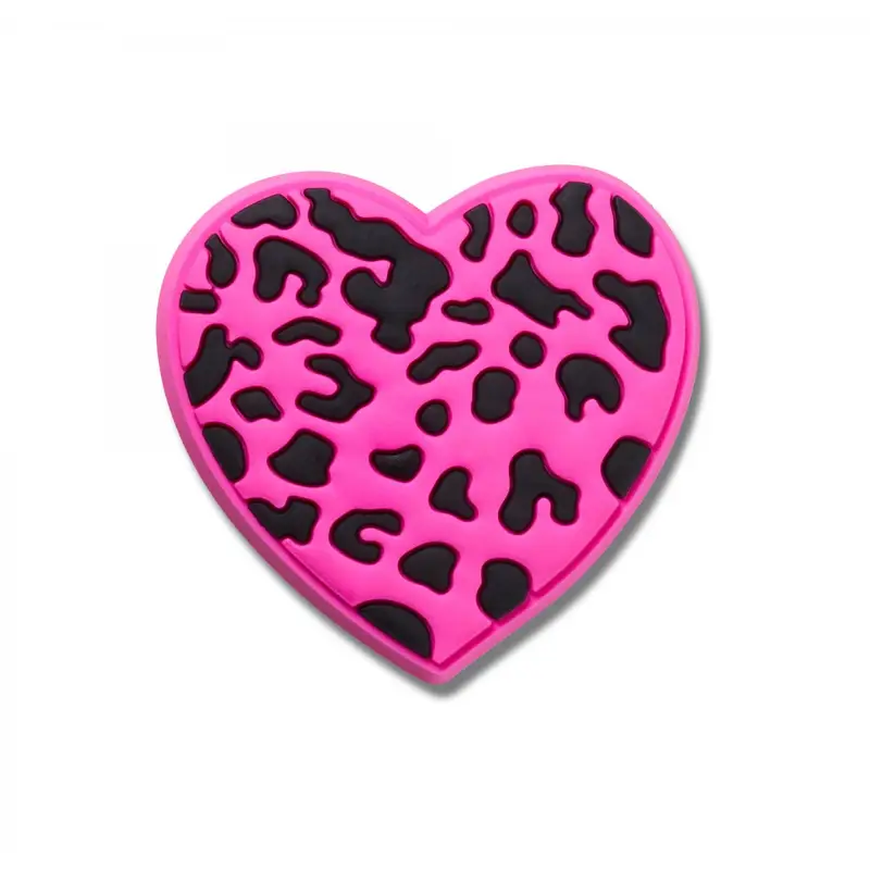 Purple cheetah print heart