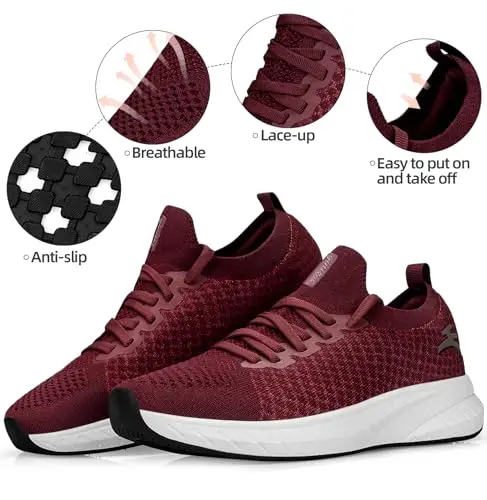 Puweco Scarpe Donna Running Sneakers Comode Tennis Leggero e Traspirante Tempo Libero Fitness Palestra Scarpe miniatura 3