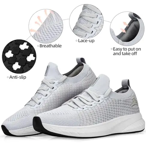 Puweco Scarpe Donna Running Sneakers Comode Tennis Leggero e Traspirante Tempo Libero Fitness Palestra Scarpe miniatura 3