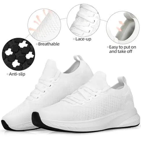 Puweco Scarpe Donna Running Sneakers Comode Tennis Leggero e Traspirante Tempo Libero Fitness Palestra Scarpe miniatura 3