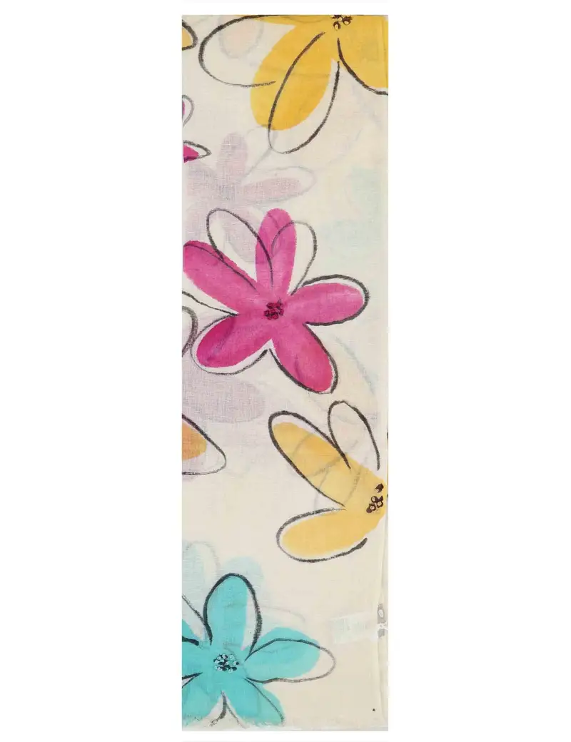 Bedflowers stole donna in lino off white Donna 60260020 0029