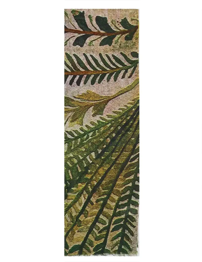 Oasi stole maxi in seta verde a fantasie esotiche Oasi Donna 60260041 0010