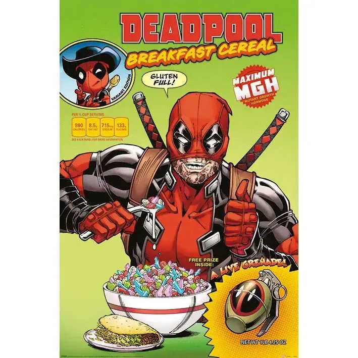 Confezione da 5 poster - cereali Pyramid Dead Pool