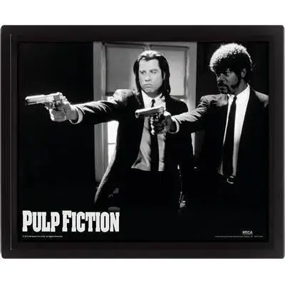 Cornice 3D lenticolare Pyramid Pulp Fiction Duo Guns