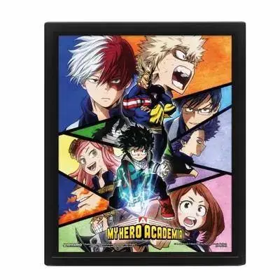 Cornice 3d Peramid Me Hero Academia Characters Mosaic