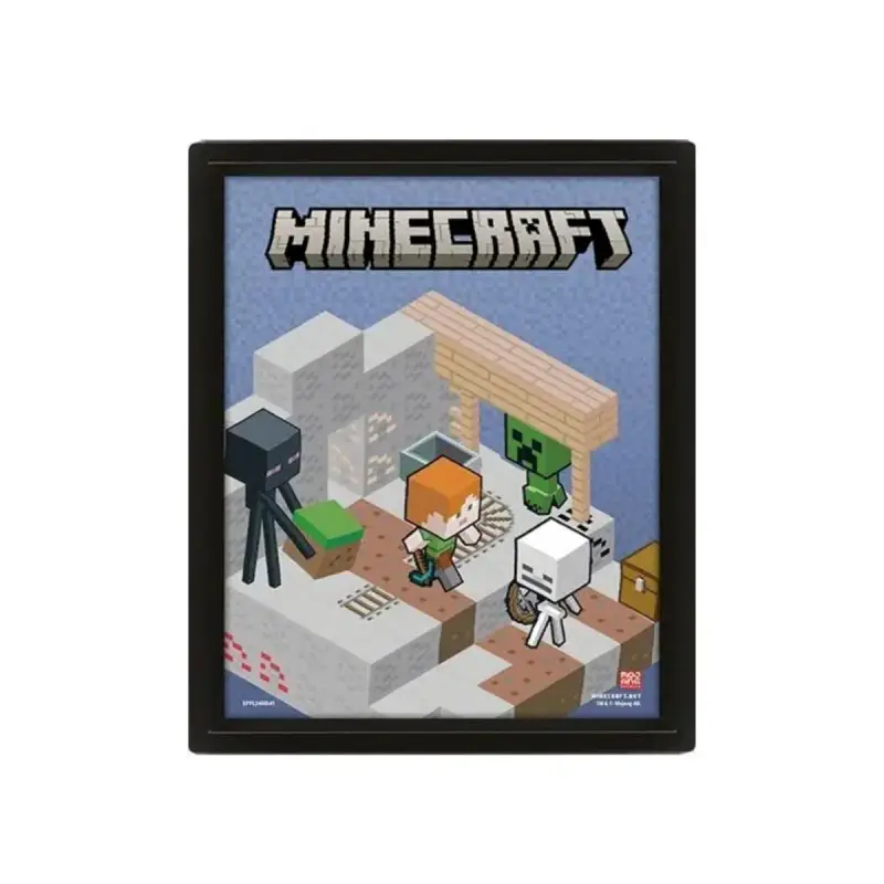 Decorazione murale lenticolare Pyramid Minecraft 3D