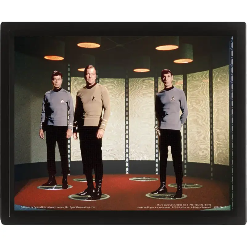 Poster lenticolare con Telaio 3d Peramid Star Trek - The Original Series Transporter