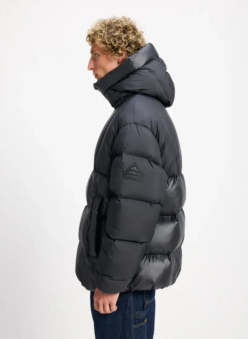 Pyrenex Piumino Uomo Nero con Cappuccio miniatura 2