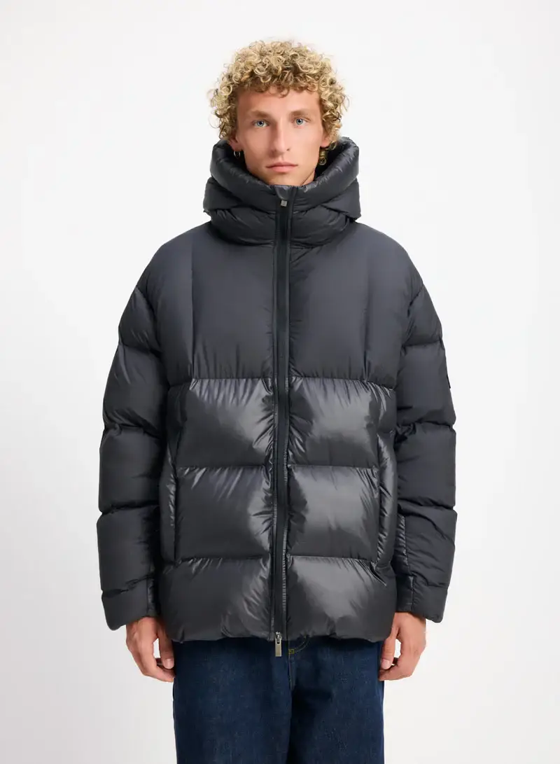 Pyrenex Piumino Uomo Nero con Cappuccio