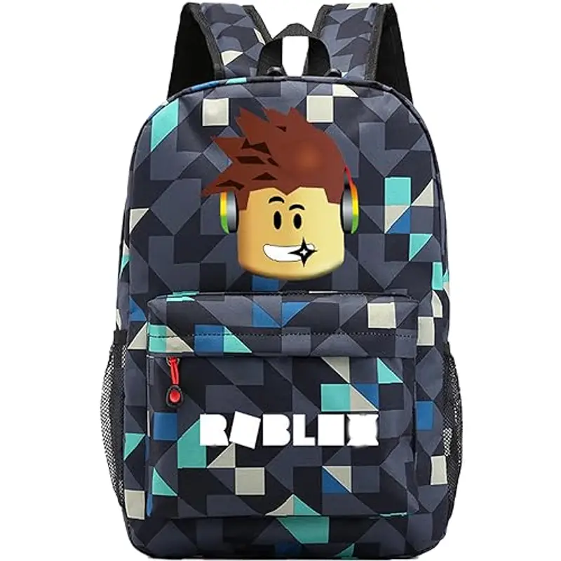 PYTRARTY Zaino Robllox, Scolastico per Adolescenti, Grande Capacità, Zainetto per Bambini, Cartoon Anime, Borsa da Viaggio