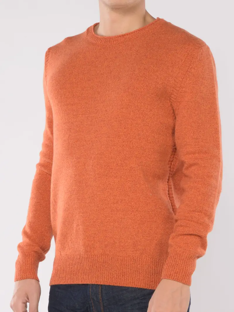 maglia da uomo Qb24 girocollo melange Arancio
