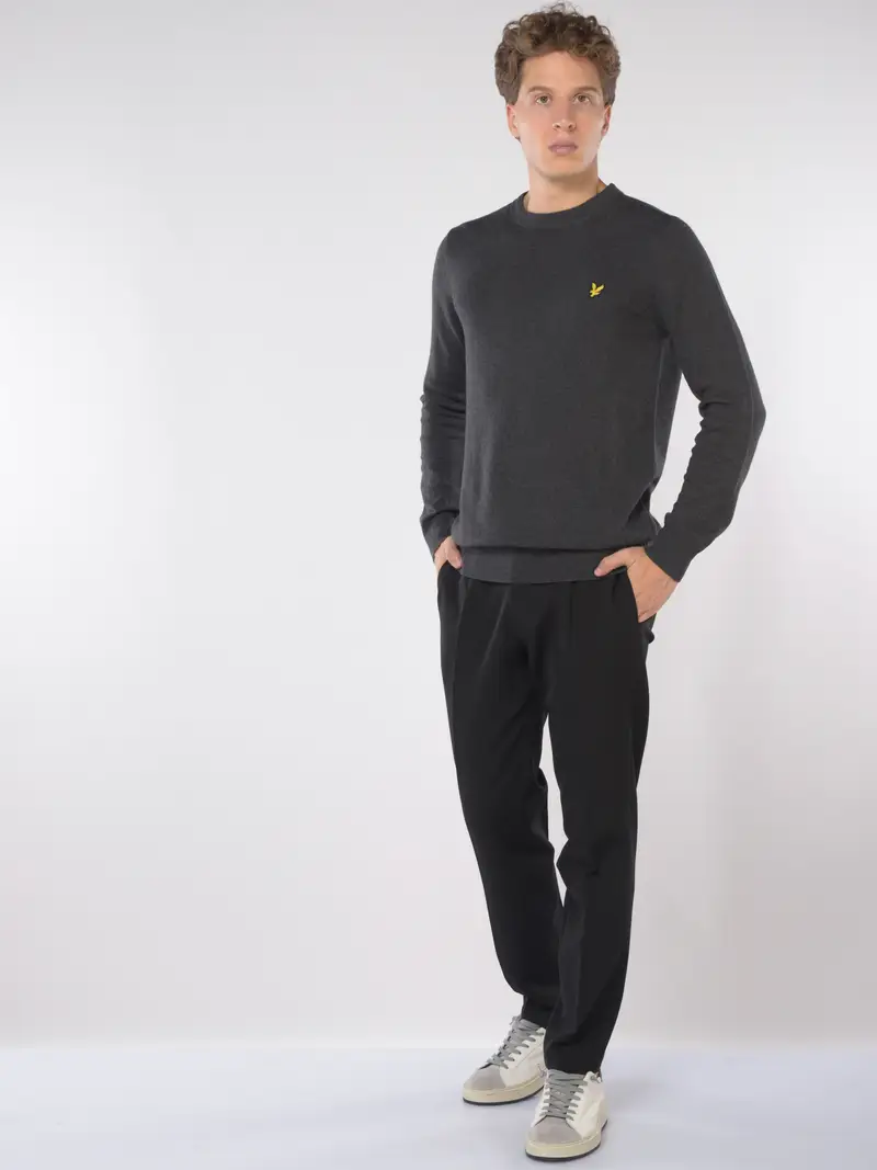 pantalone da uomo Qb24 chino in tessuto tecnico NERO miniatura 2