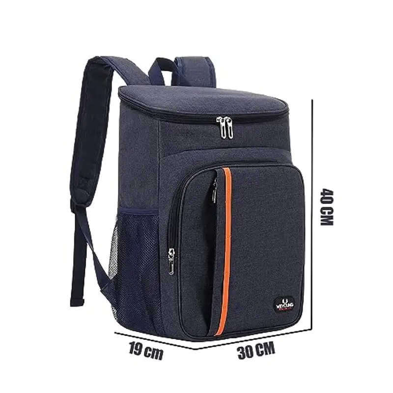 QINGLOU Zaino Termico Frigo 25L, Borsa Termica Porta Pranzo Borsa Frigo Borsa della Spesa Isoterma, Grande Frigo Termico per PIC-nic/All'aperto/Barbecue/Campeggio/Eventi Sportivi (A.Blu Navy) miniatura 2
