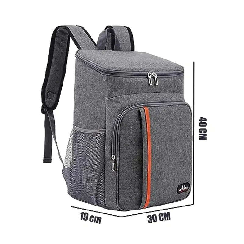 QINGLOU Zaino Termico Frigo 25L, Borsa Termica Porta Pranzo Borsa Frigo Borsa della Spesa Isoterma, Grande Frigo Termico per PIC-nic/All'aperto/Barbecue/Campeggio/Eventi Sportivi (A.Grigio) miniatura 2