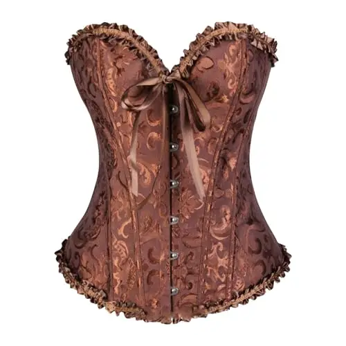 QIUhhpuy Corsetto Nero Donna Elegante, Corsetto Per Donne, Bustino Shapewear, Corpetto In Pizzo Push Up Per La Vita,