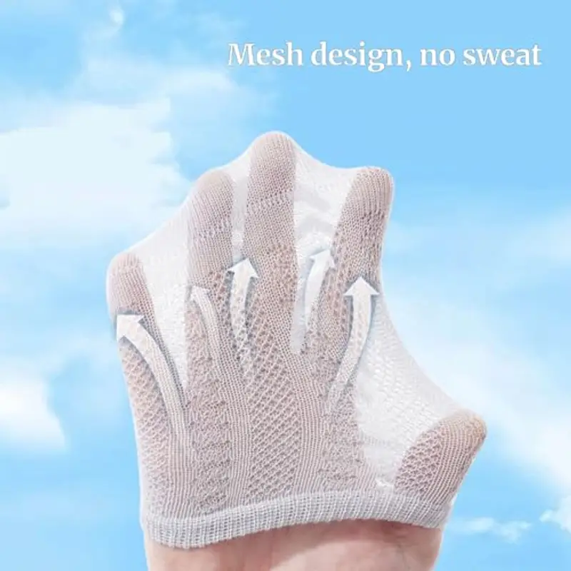 QIYIENDIAN Calzini a rete Antiscivolo Cotone traspirante 5 paia calzini alla caviglia per bambini(B-Multicolor-1, 1-3Y) miniatura 3