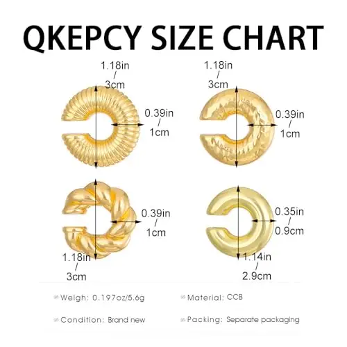 QKEPCY Orecchini Donna Oro 2624344 miniatura 3