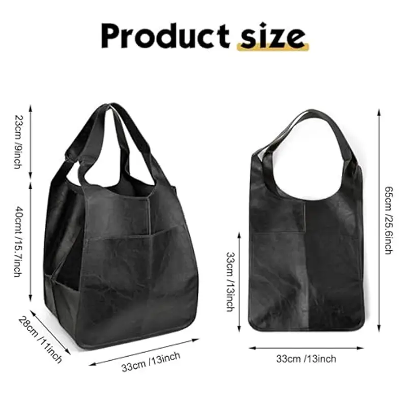 QKFON Borsa Grande in Pelle PU da Donna - Borsa da Lavoro a Tracolla Morbida Oversize - Regalo per Ragazze e Donne miniatura 2