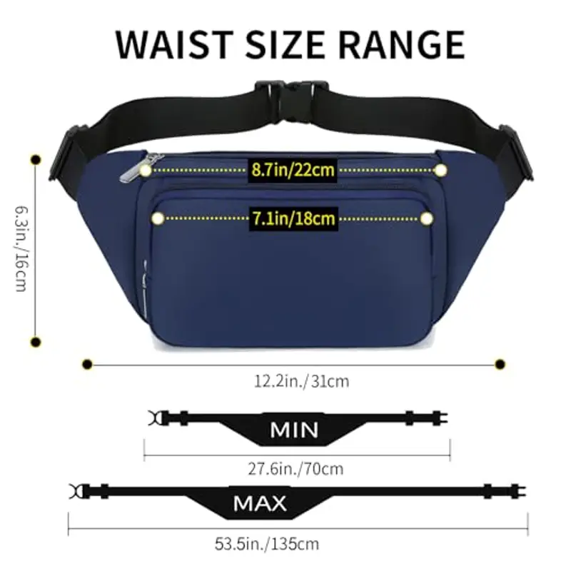 QKUDS Marsupio Uomo Blu 1599224 miniatura 2