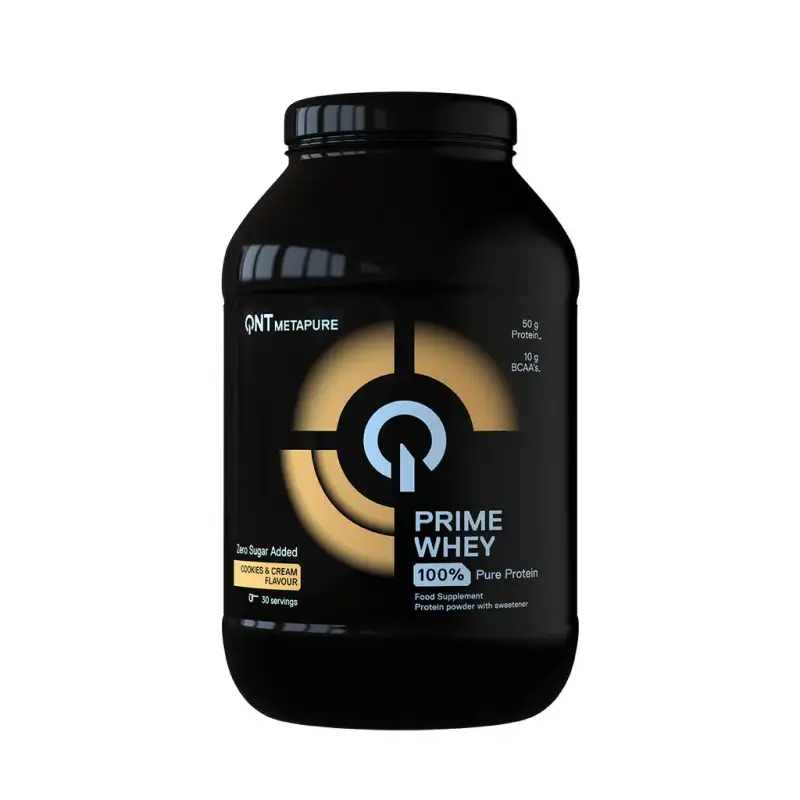 Miscela di proteine 100% isolato e concentrato di siero di latte Cookies & Cream QNT Prime Whey 908 g
