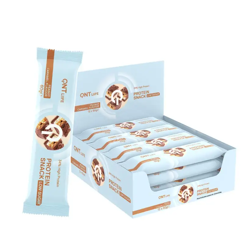 Nutrizione proteica Arachidi Caramello QNT Protein Snack Low Sugar