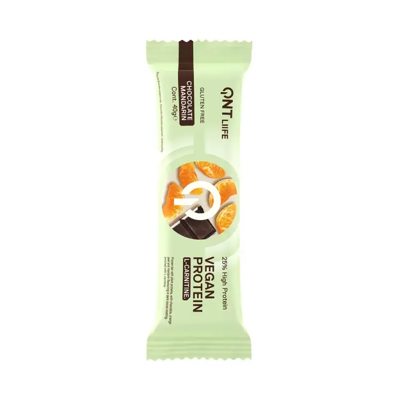 Nutrizione proteica Cioccolato Mandarino QNT Liife Vegan Protein Bar + L-Carnitine