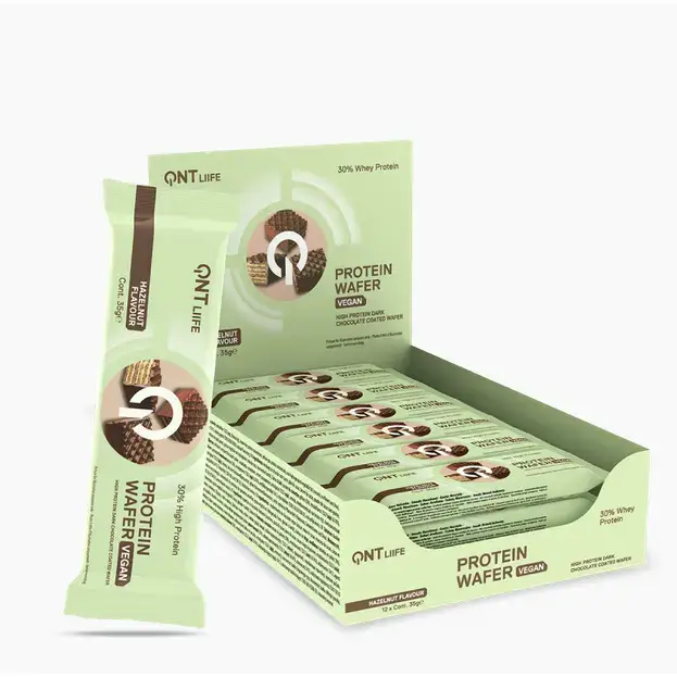 Nutrizione proteica Nocciola QNT Vegan Wafer Bar
