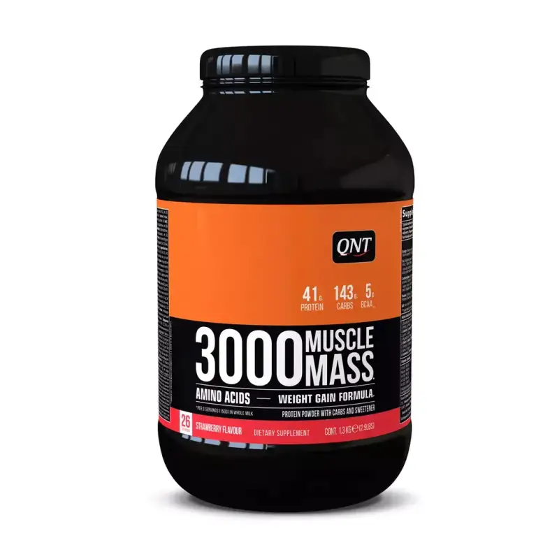 Nutrizione proteica QNT 3000 Muscle Mass - Strawberry
