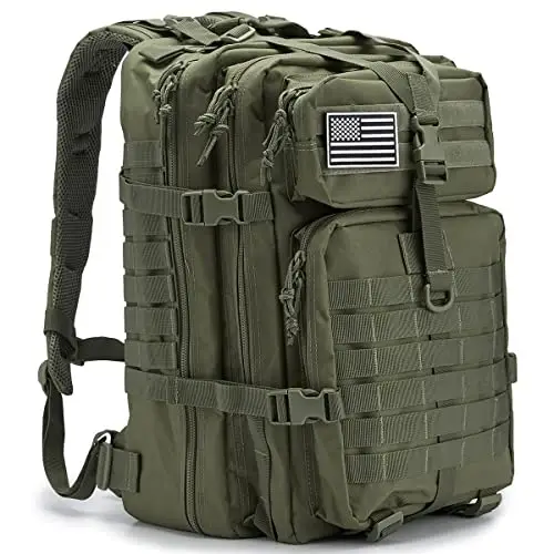 QT&QY Zaino tattico militare 45L con sistema Molle, Adatto per caccia e outdoor, Zaino da 3 giorni, Escursionismo,