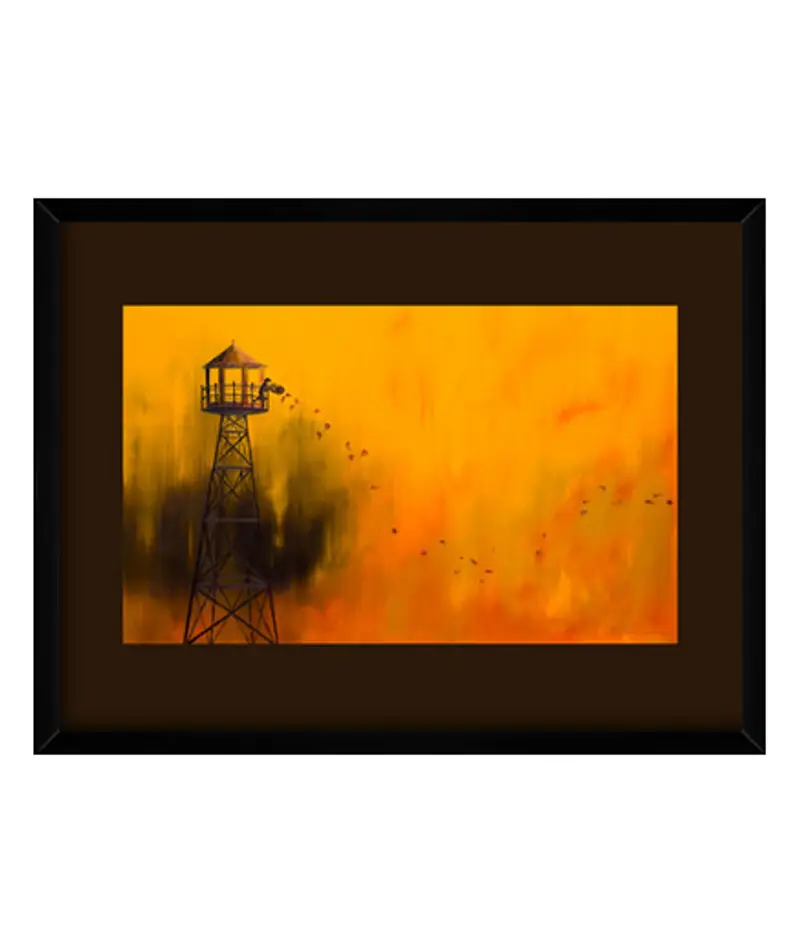 Quadro con cornice orizzontale autunno tower