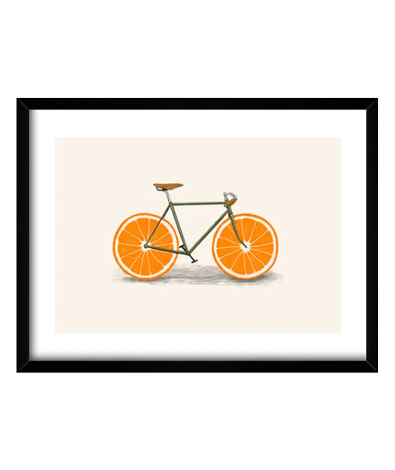 Quadro con cornice orizzontale orange wheels