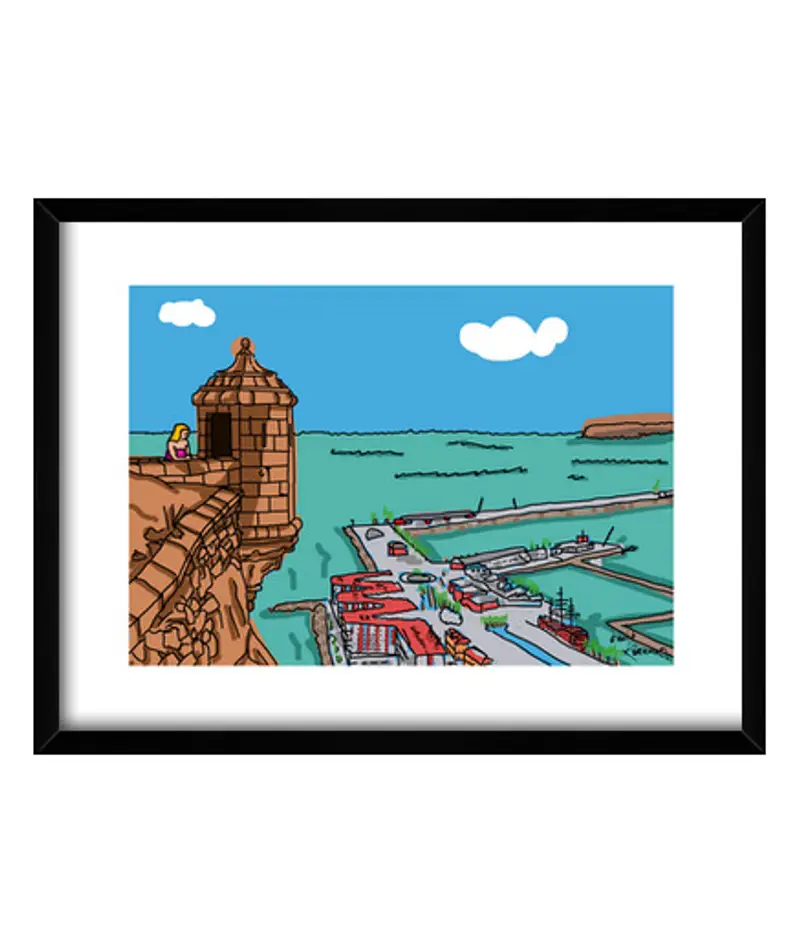 Quadro con cornice orizzontale punto di vista alicante