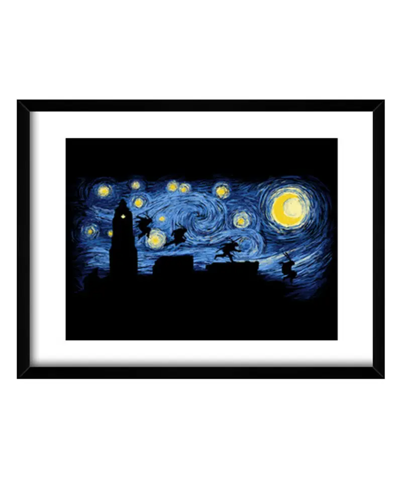 Quadro con cornice orizzontale stellata fight