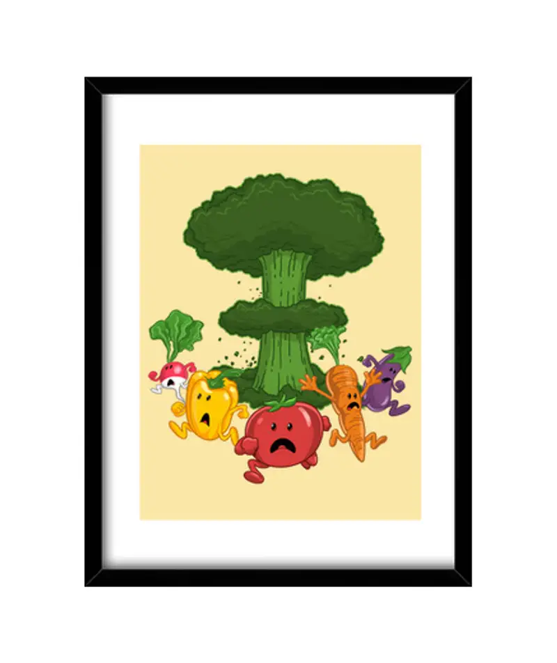 Quadro con cornice verticale armageddon vegetale