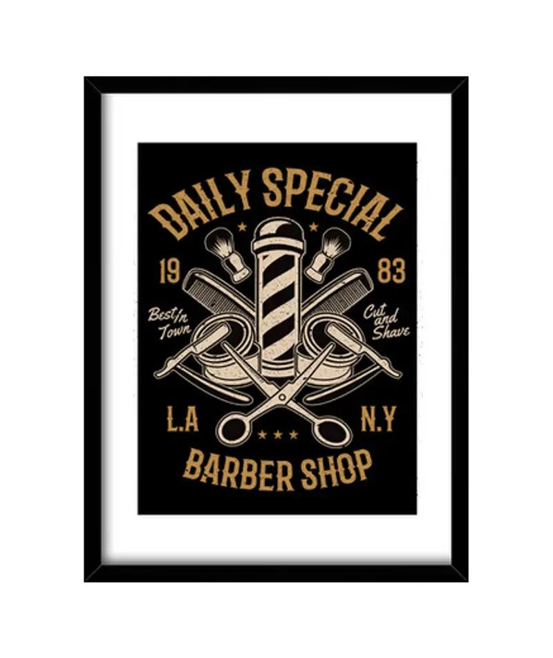 Quadro con cornice verticale barbirra special giornaliero