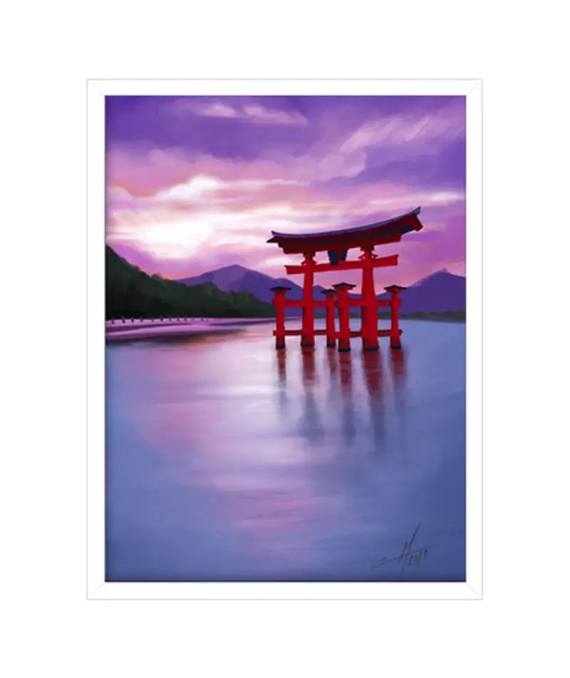 Quadro con cornice verticale, bianca torii