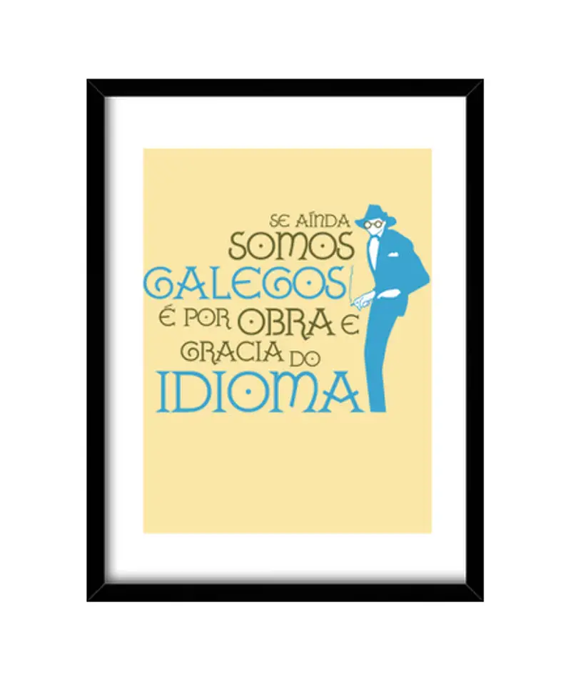 Quadro con cornice verticale castelao