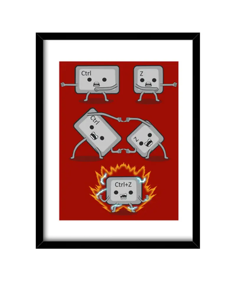 Quadro con cornice verticale controllo z fusione