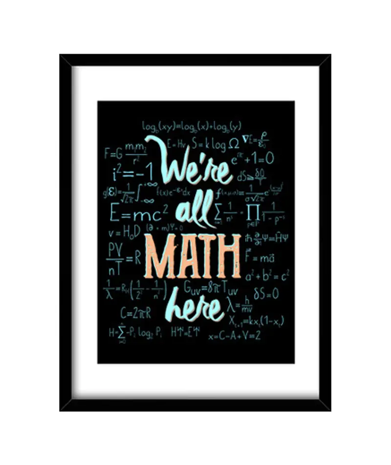 Quadro con cornice verticale erano all matematica qui