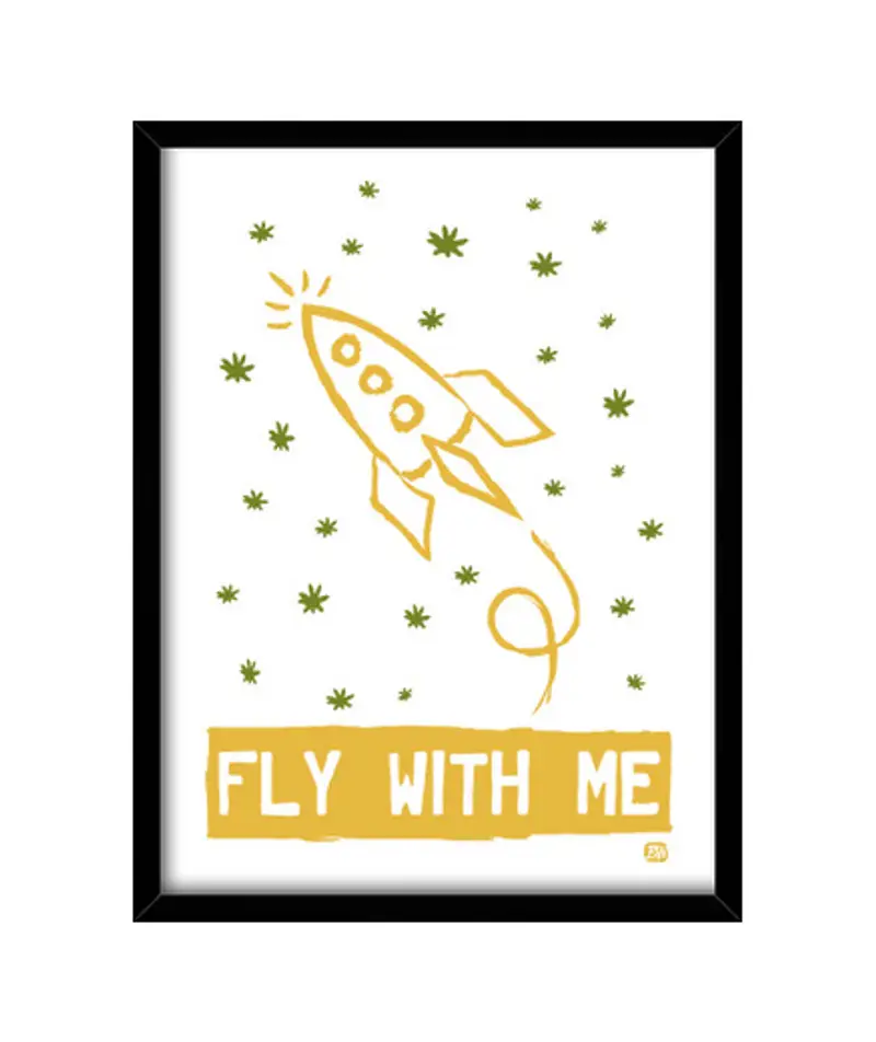 Quadro con cornice verticale fly con me
