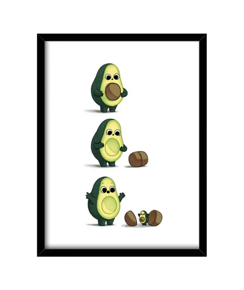 Quadro con cornice verticale gentile sorpresa