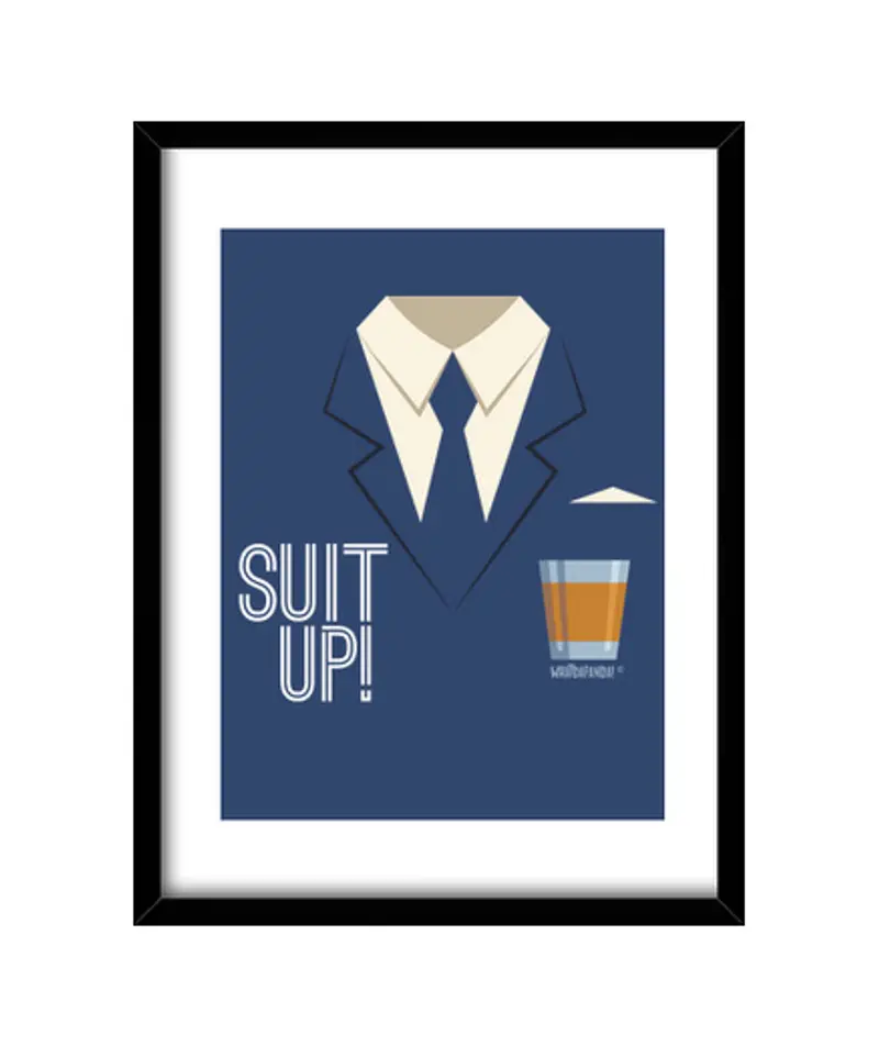 Quadro con cornice verticale how i met your mother - suit up