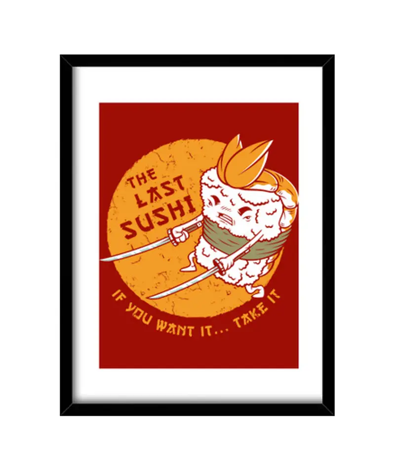 Quadro con cornice verticale l' last sushi