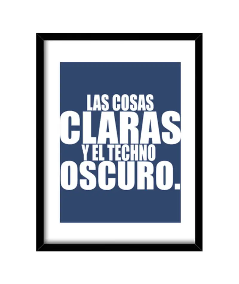 Quadro con cornice verticale le record di techno scuro dritto