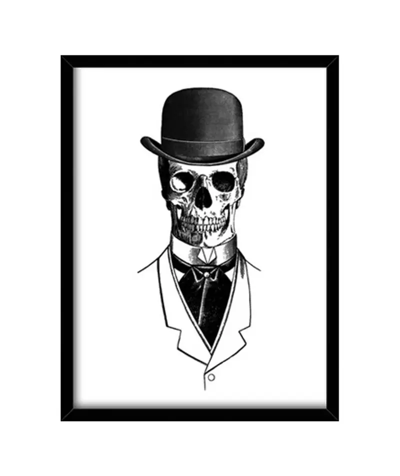 Quadro con cornice verticale lord skull