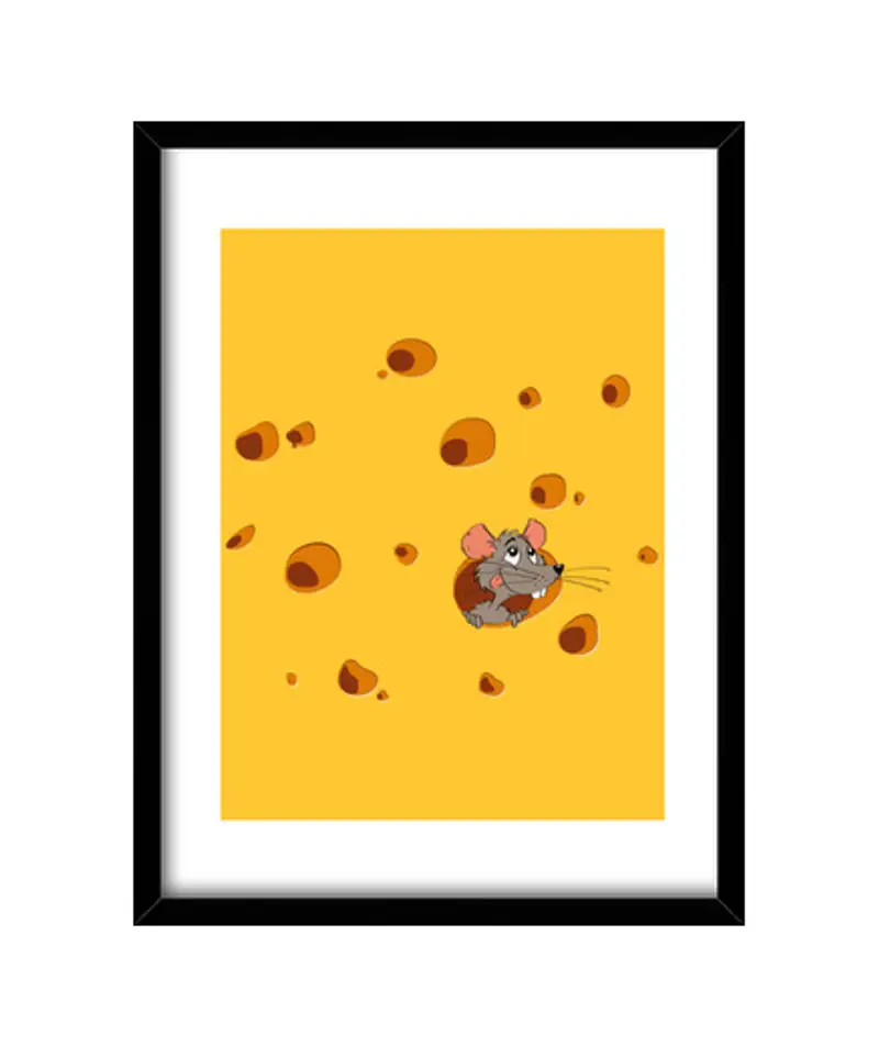 Quadro con cornice verticale maglietta fromage